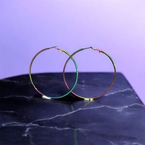 Elegant Rainbow 🌈 Hoop Earrings